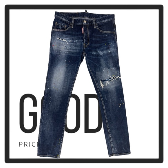 DSQUARED2 PAINT‎ SPLATTER DENIM JEANS - Picture 1 of 9